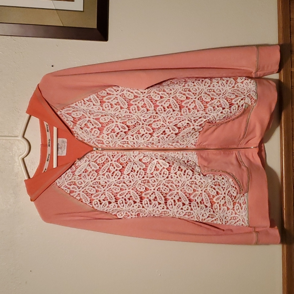 Bke Louge hooded sweatshirt with lace detailing